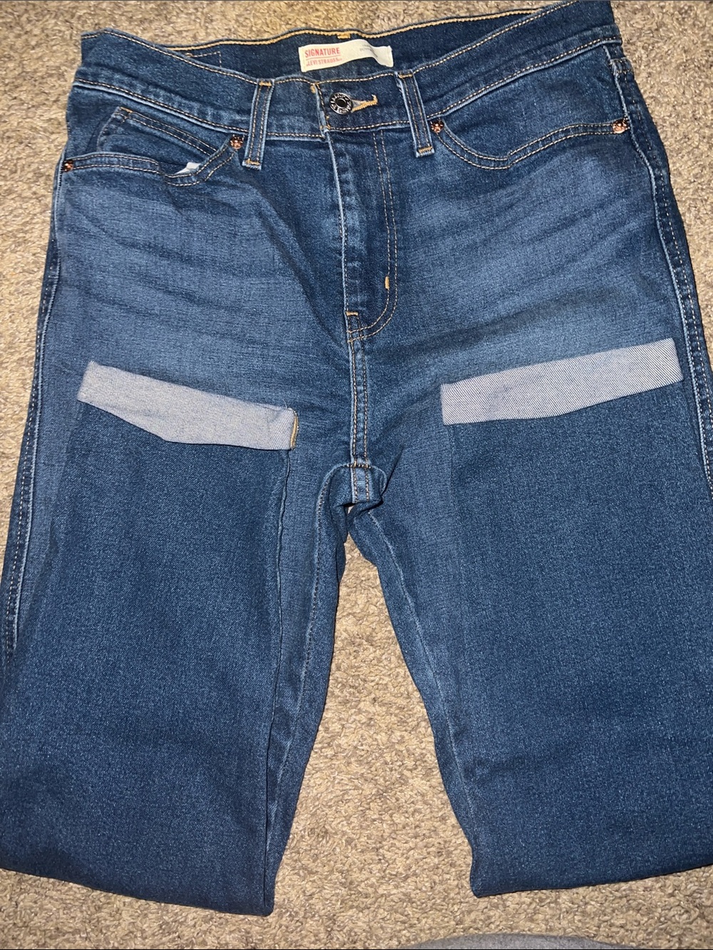 Signature Blue Straight Jeans